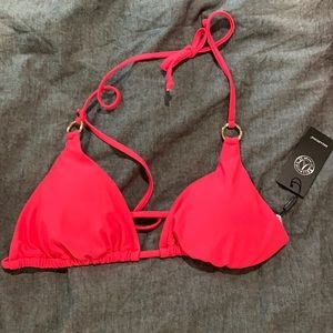 Pink Triangle Bikini Top